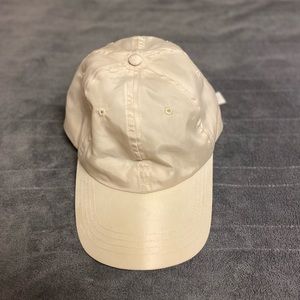 Cream Ponytail Hat